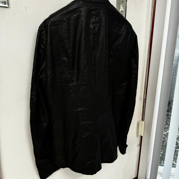 JOHN VARVATOS Waxed Coated Linen Shirt Jacket (sz. 48) - Picture 12 of 12